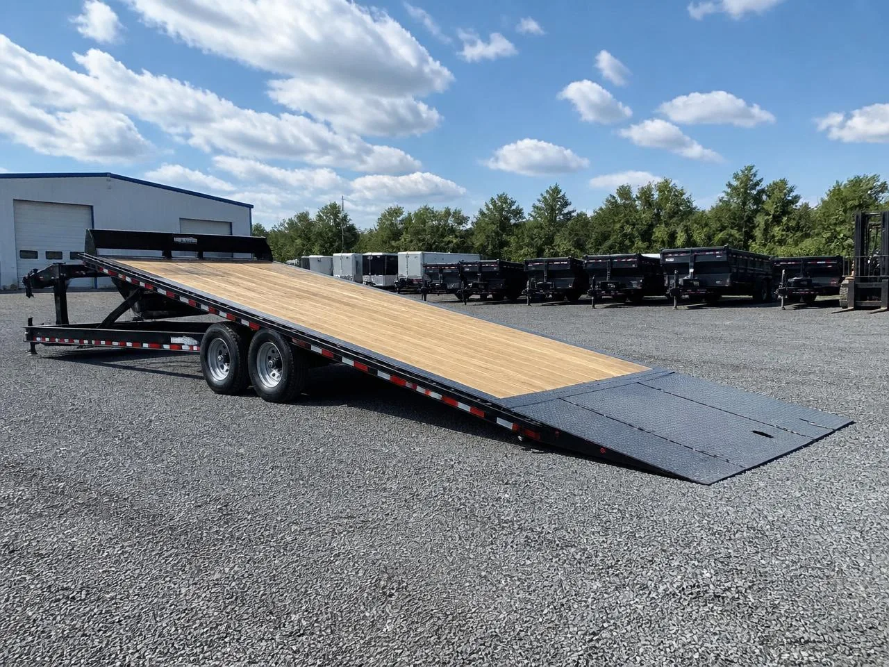 Tilt deck trailer